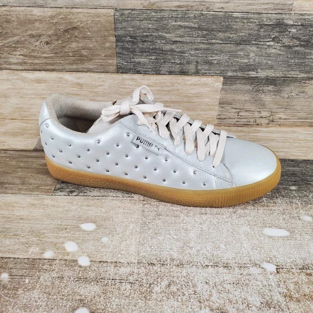Puma Davenport Mens Shoes Sz 8.5 Studded Lace Up Trainers‎ Sneakers